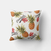 熱帯パイナップルフローラ装飾装飾用クッション クッション (裏面)