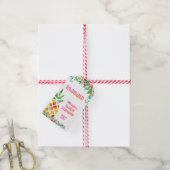 熱帯パイナップルフローラMAHALOベビーシャワー ギフトタグ (より糸付き)