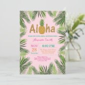 熱帯パイナップルブライダルシャワー招待 招待状 (スタンド正面)