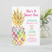 熱帯パイナップルブライダルシャワー招待 招待状 (スタンド正面)