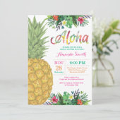 熱帯パイナップルブライダルシャワー招待 招待状 (スタンド正面)