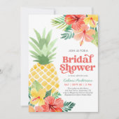 熱帯パイナップルブライダルシャワー 招待状 (正面)