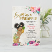 熱帯パイナップルベビーシャワー招待状 招待状 (スタンド正面)
