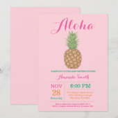 熱帯パイナップルベビーシャワー招待状 招待状 (正面/裏面)