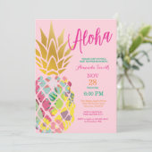 熱帯パイナップルベビーシャワー招待状 招待状 (スタンド正面)