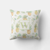熱帯パイナップルモノグラム名 クッション (裏面)