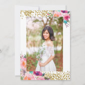 熱帯パイナップル卒業のパーティの招待状 招待状 (裏面)