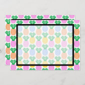 熱帯パイナップル招待状 空白の 招待状 (正面/裏面)