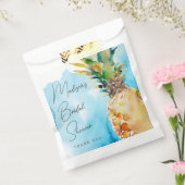 熱帯パイナップル水カラーブライダルシャワー フェイバーバッグ (封をした状態)