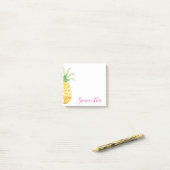 熱帯パイナップル水パーソナライズされた色 ポストイット (デスク上)