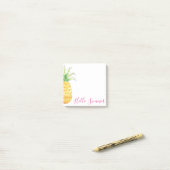 熱帯パイナップル水彩夏 ポストイット (デスク上)