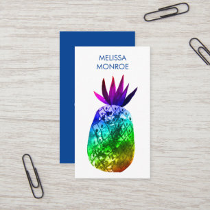 熱帯パイナップル水彩虹ビジネス 名刺