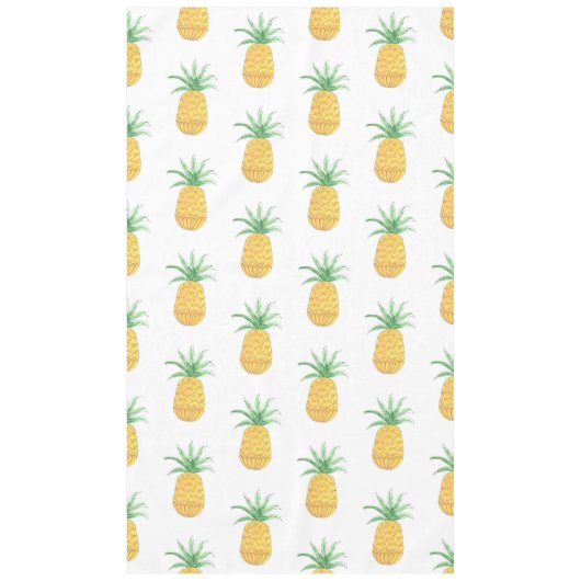 熱帯パイナップル水彩 テーブルクロス (正面)