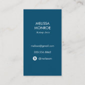 熱帯パイナップル水色グリーンブルー 名刺 (裏面)