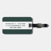 熱帯パイナップル水色 ラゲッジタグ (裏面横)