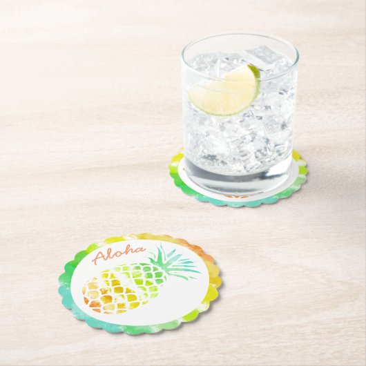 熱帯パイナップル紙コースター ペーパーコースター (インサイチュ)