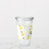 熱帯パイナップル紙吹雪パターン名 アクリルタンブラー (右)