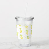 熱帯パイナップル紙吹雪パターン名 アクリルタンブラー (裏面)