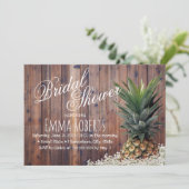熱帯パイナップル素朴フローラブライダルシャワー 招待状 (スタンド正面)