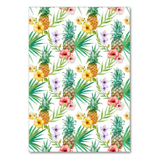 熱帯パイナップル結婚とハイビスカスのテーブル番号 テーブルナンバー (裏面)