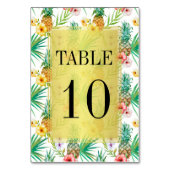 熱帯パイナップル結婚とハイビスカスのテーブル番号 テーブルナンバー (正面)