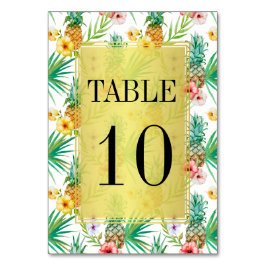 熱帯パイナップル結婚とハイビスカスのテーブル番号 テーブルナンバー