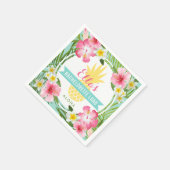 熱帯パイナップル結婚のバチェロレッテルアウ(ハワイ式宴会) スタンダードカクテルナプキン (角)