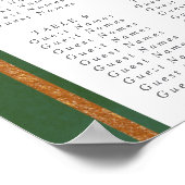 熱帯パイナップル結婚の収集席 ポスター (角)