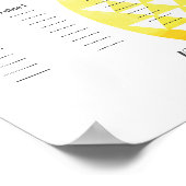 熱帯パイナップル結婚の座席表 ポスター (角)