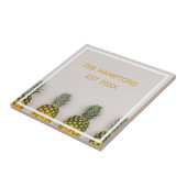 熱帯パイナップル結婚記念日 タイル (側面)