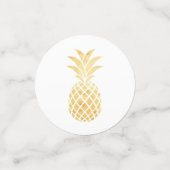 熱帯パイナップル結婚金ゴールド コンフェッティ (スモール正面)