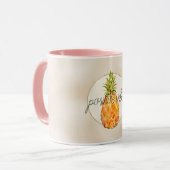 熱帯パイナップル金ゴールドグリッター マグカップ (正面左)