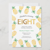 熱帯パイナップル8誕生日招待状 招待状 (正面)