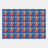 熱帯パイナップル、サンタクロース、ゴムダッキー ラッピングペーパーシート (正面3)