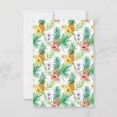 熱帯パイナップル&ハイビスカスが日付を保存 セーブザデート (裏面)