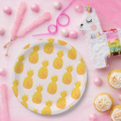 熱帯パイナップル ペーパープレート (パーティー)