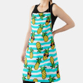 熱帯パイナップル：レトロサングラスパターン。 エプロン (インサイチュ)