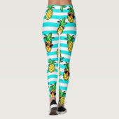 熱帯パイナップル：レトロサングラスパターン。 レギンス (裏面)