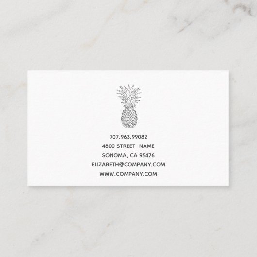 熱帯パイナップル 名刺 (裏面)