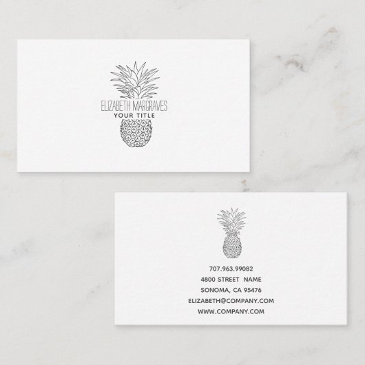熱帯パイナップル 名刺 (正面/裏面)