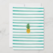 熱帯パイナップル |夏のルアウ（ハワイ式宴会）パーティの招待状 招待状 (裏面)