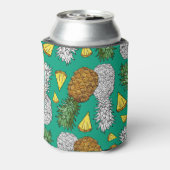 熱帯パイナップル：緑のヴィンテージ。 缶クーラー (缶裏面)