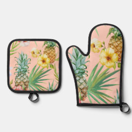 熱帯パイナップル 鍋つかみ&鍋敷きセット