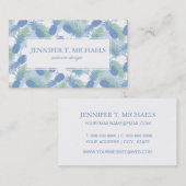 熱帯パステル調のパイナップルパターン 名刺 (正面/裏面)