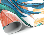 熱帯パターンラッピング紙 ラッピングペーパー (ロールコーナー)