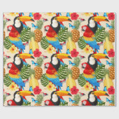 熱帯パターンラッピング紙 ラッピングペーパー (フラット)