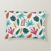 熱帯パターン離れカラフル アクセントクッション (裏面)