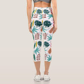 熱帯パターン離れカラフル カプリレギンス (裏面)