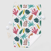 熱帯パターン離れカラフル ゴルフタオル (インサイチュ)