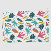 熱帯パターン離れカラフル ゴルフタオル (横)